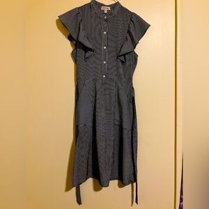 Monteau 2 pockets Striped Black and White Dress 8125